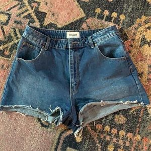 High rise slim Rollas Jean shorts